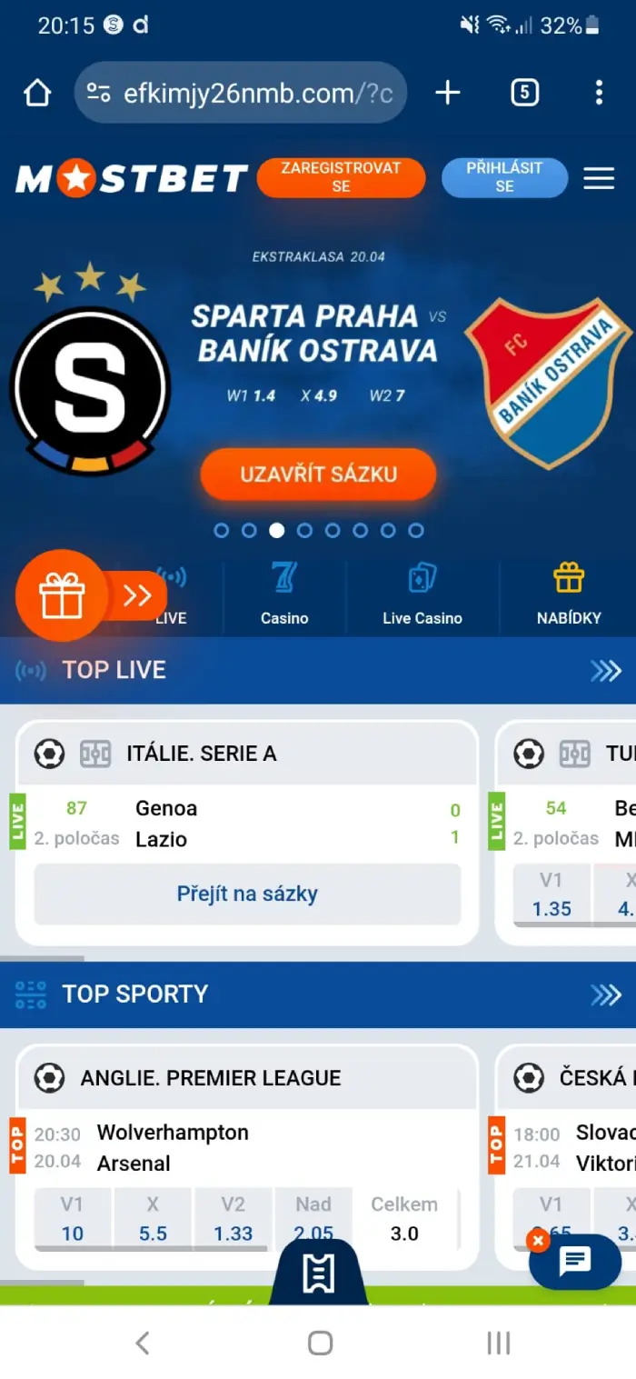 Mostbet login z mobilního